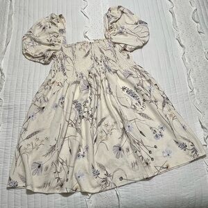 H&M Square neck puff sleeve floral dress size XL